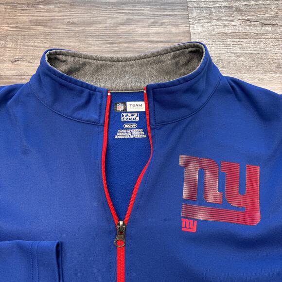 New York Giants Jacket NFL TX3 Cool Blue Gray Red Mens S Full Zip Track - Picture 4 of 9